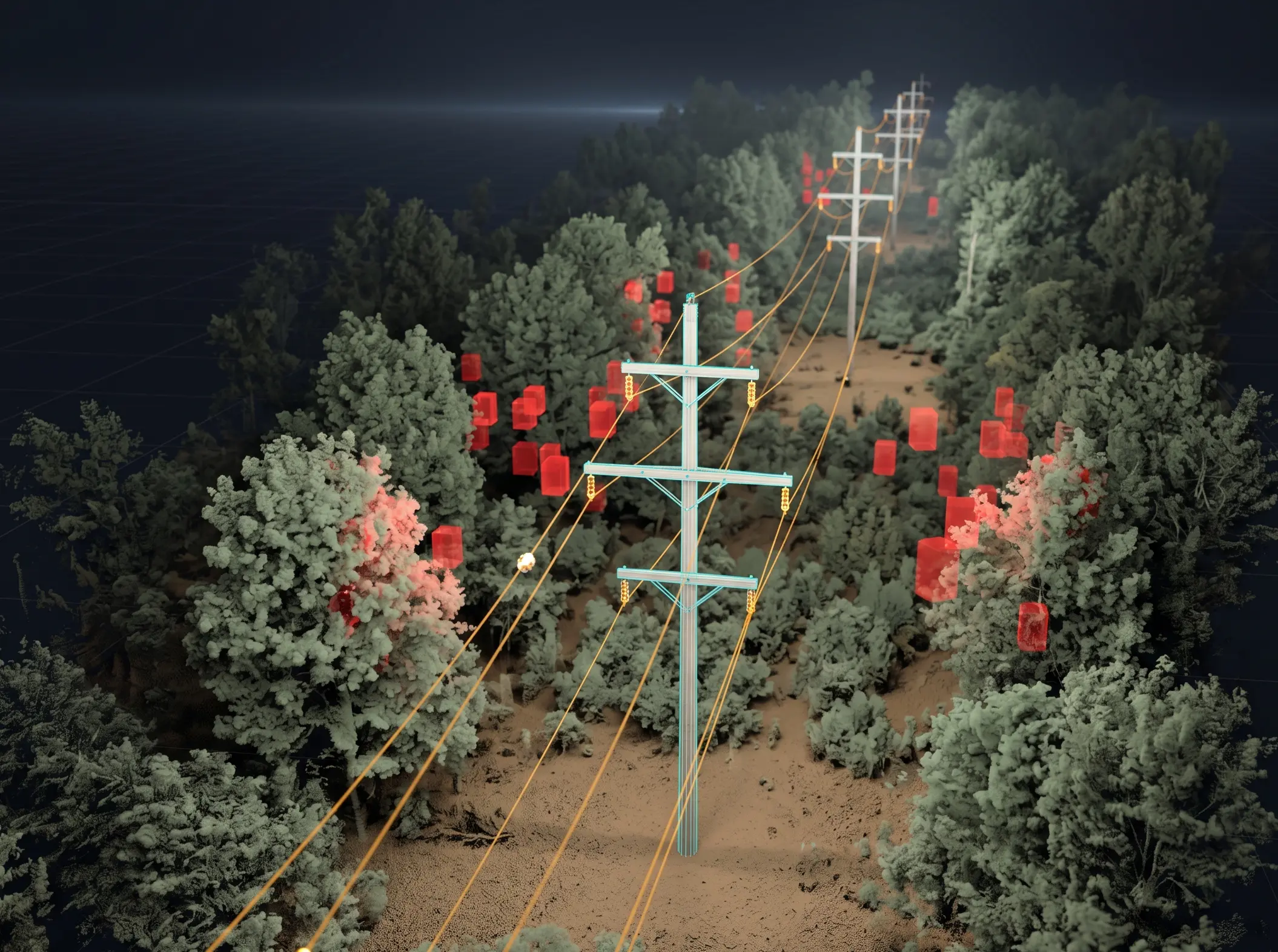 Vegetation and clearance analysis surface